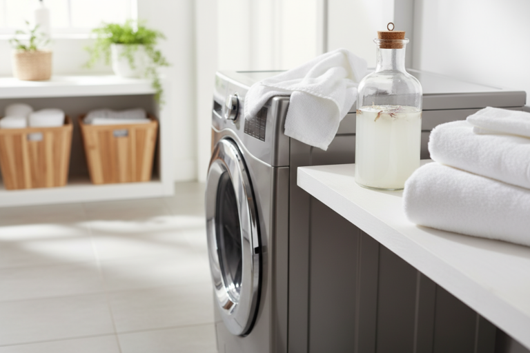 Cette astuce avec ce mélange naturel dans le bac adoucissant a transformé mon linge rêche en serviettes ultra douces