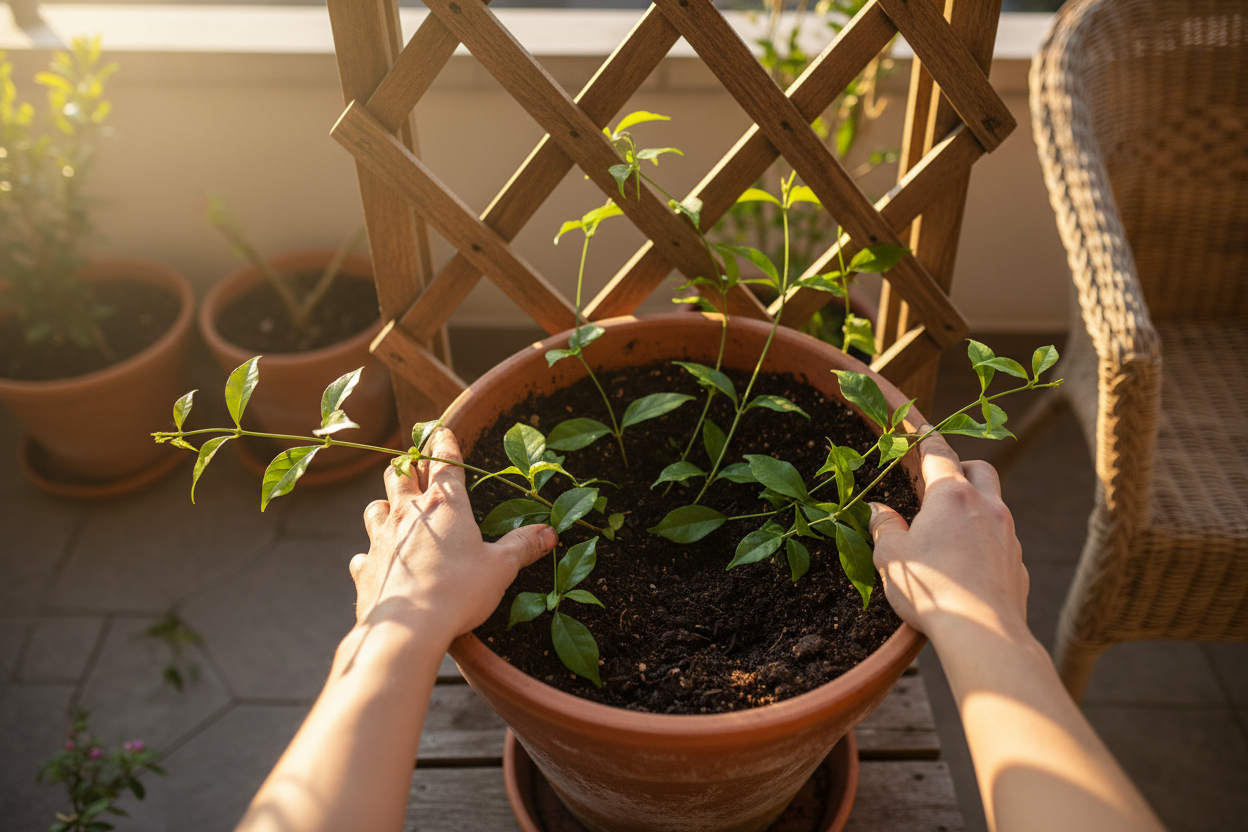 Réussir la culture du jasmin étoilé en pot ou en bac