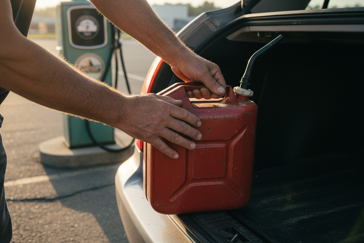 Remplir et transporter un jerrican sans risque